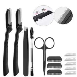 Eyebrow Razor Set Multipurpose Face Razors 15pcs For Women And Men Dermaplaning Easy To Use Cutter Shaver Blades Makeup Tool