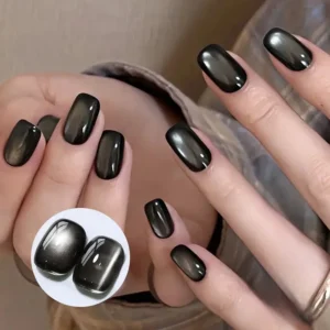 1-24pcs WS Japanese Style Black Glass Cat Magnetic Gel Nail Polish Nail Art Manicure Varnis Semi Permanent Gel for Nail Salon