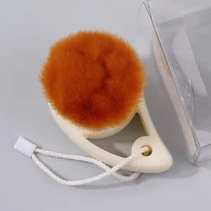 1 piece of soft cat clw-shaped transparent box facial cleansing brush for deep cleansing of facial pores, portable beauty tool