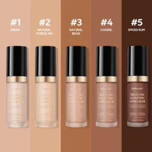 Lakerain 5-Color Waterproof Concealer Matte High Coverage Oil-Control Foundation For Acne Scars And Dark Circles Cosmetics